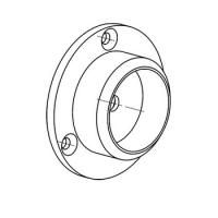 Ограждение полуростовое Муфта пластмассовая Ф32 крепления к стене 